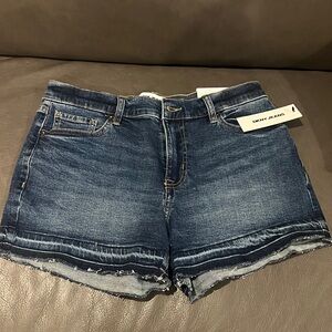 DKNY NWT Women’s Blue Denim Frayed Hem Shorts size 2/26